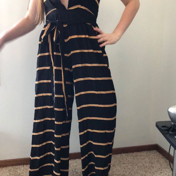 Faithfull the Brand Riley Stripe Halter Jumpsuit - Picture 8 of 8